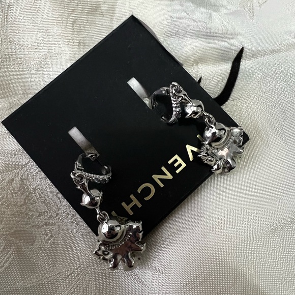 Givenchy Silver and Blue Dangle Earrings - Picture 2 of 4